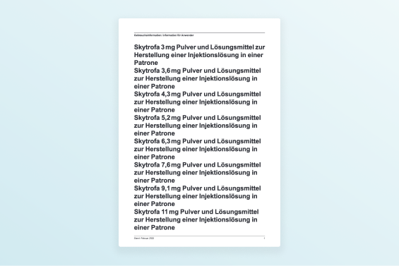 Teaserbild Gebrauchsinformation Skytrofa