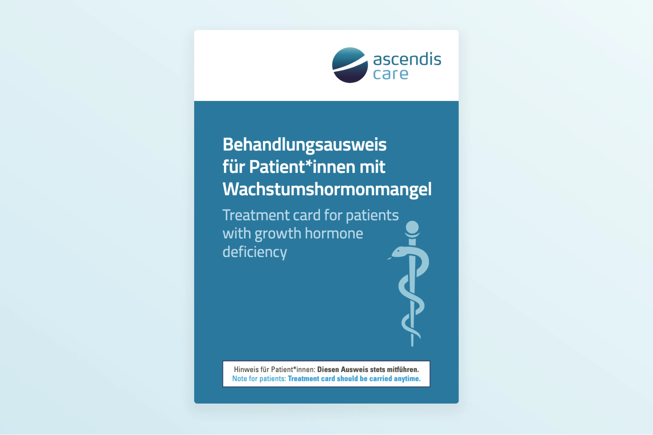 Teaser Skytrofa Behandlungsausweis für Patientinnen und Patienten